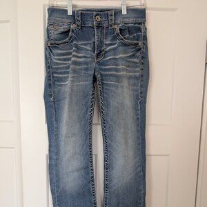 Buckle Black Women's Contrast Stitched Bootleg Jeans.  28 x 30